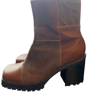 Buckle Brand Y2K Square Toe Patchwork Style Boots Size 8